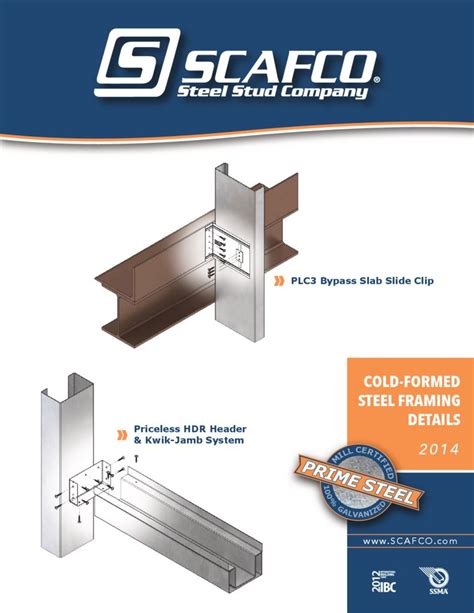 standard cold formed steel box beam cad|scafco cold form steel.